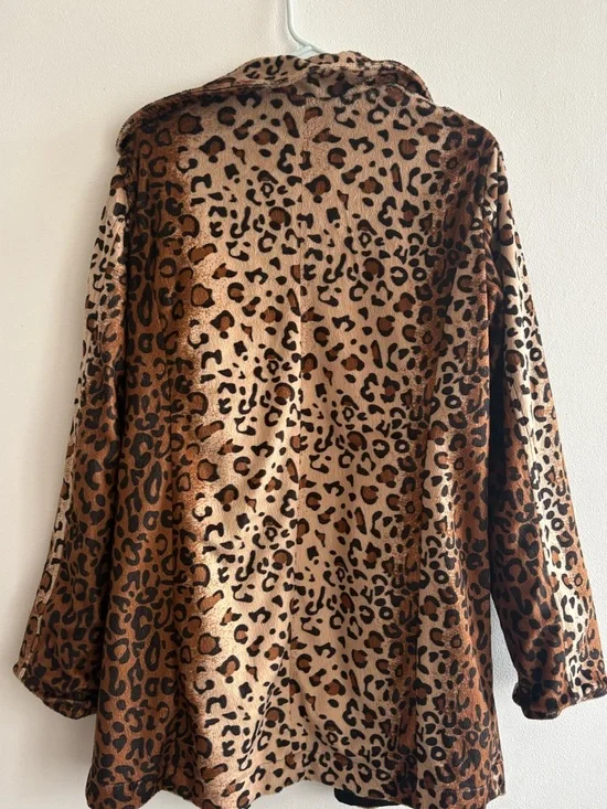 Reversible vintage cheetah print trench coat - Picture 2 of 4